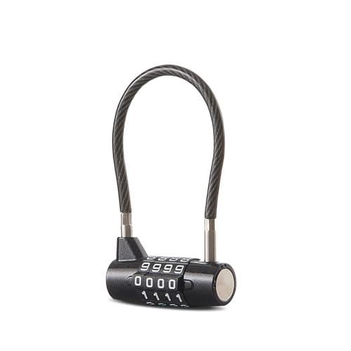 Image of Combination Lock Cable Lock with 4 Digits Cabinet Lock with 3.5 inch Cable Length Twist 3.5 inch Length Durable Cable Ideal for lockers, Gym, Toolbox, Case Small Size (3.5 inch)