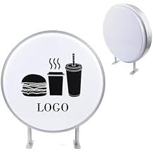 2024 Double Sided Round LED Light Box, Outdoor Advertising Projecting Light Box Sign, Waterproof Illuminated Advertising Board for Stores, Supermarkets