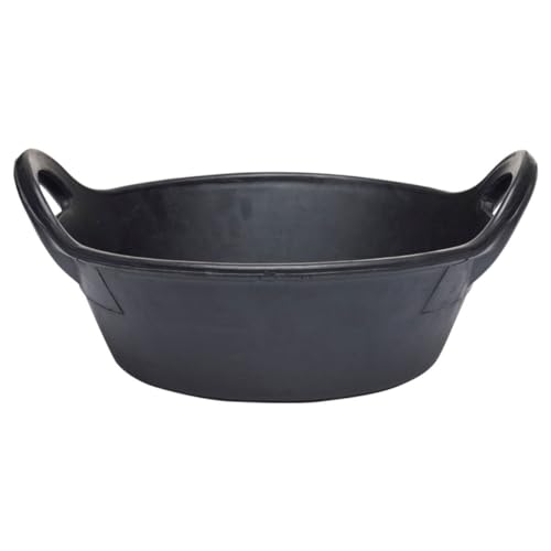 Horse Guard Cubo de goma para establo y pasto, color negro, 12 litros