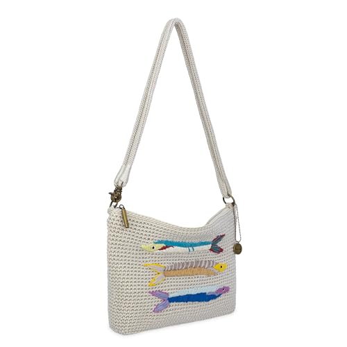 Image of The Sak Lumi Convertible Crossbody Purse - Women's Handbag for Everyday & Travel, 3-in-1 Small Crossbody in Crochet & Leather