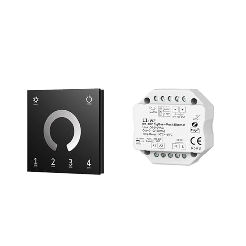 Atenuador LED Zigbee 3.0 de 0/1-10V con pulsador CA inteligente L1(wz) T11b