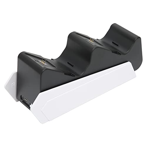 Base de carga dual con 2 baterías recargables para mando de consola estación negra