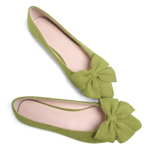 Image of Dear Time Women's Ballet Flats Dress Ballet Shoes Slip on for Office Work Comfortable Shoes