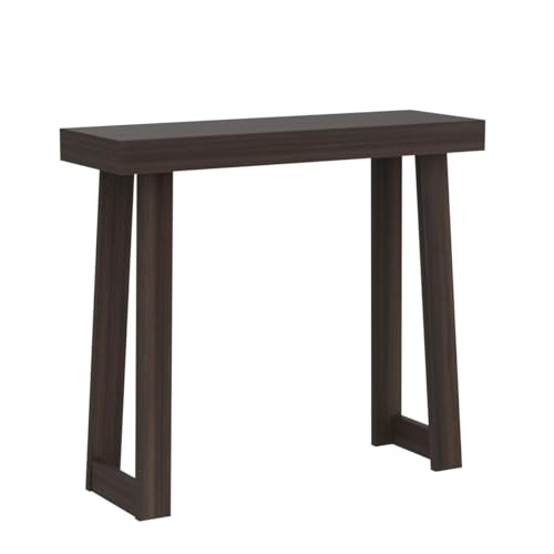 Image of Plank+Beam Solid Wood Console Table, 36 inch, Sofa Table, Narrow Entryway Table for Hallway, Behind the Couch, Living Room, Foyer, Easy Assembly, Walnut