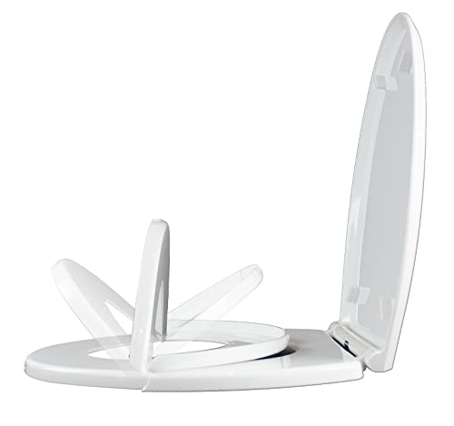 AS SEEN ON SHARK TANK - E-Z-PEE-Z New Design Child Potty Training Toilet Seat/Regular Adult-Size Elongated Toilet Seat Converts To A Child-Size Seat With A Simple Flip Of The Lid