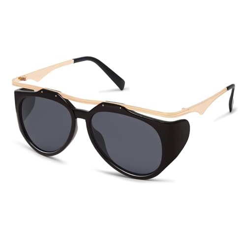 Retro Square Aviator Sunglasses for Women Men Trendy Oversized Sunglasses Vintage Irregular Shield Frame GM9604