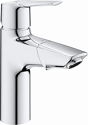 Grohe Start QuickFix- Grifo de lavabo monomando M (caño extraíble, vaciador push-open, menor consumo de agua, …
