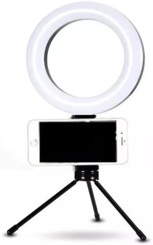 Ring Light 16cm com Tripé de Mesa e Suporte para Celular – Ilumin...