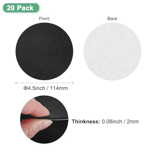 Base de lámpara de fieltro de 4.5 pulgadas, almohadillas autoadhesivas de 2mm, 20 uds 4