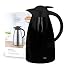 Produktbild alfi SIGNO ONE 1,0l, velvet black mat, Edelstahl-Isolierkanne mit Hartglaseinsatz, Drehverschluss mit bequemer Drucktaste, Ausgießen mit einer Hand, Edelstahlkörper lackiert, ideal als Kaffeekanne