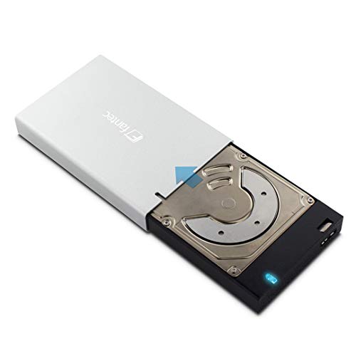 FANTEC ALU15MMU3 External hard drive caddy HDD Case Enclosure for the installation of a 2.5 SATA I/II/III HDD or SSD SATA III 6G Storage Hard Disk Usap USB 3.0 Super Speed Connector Aluminium Case – Silver