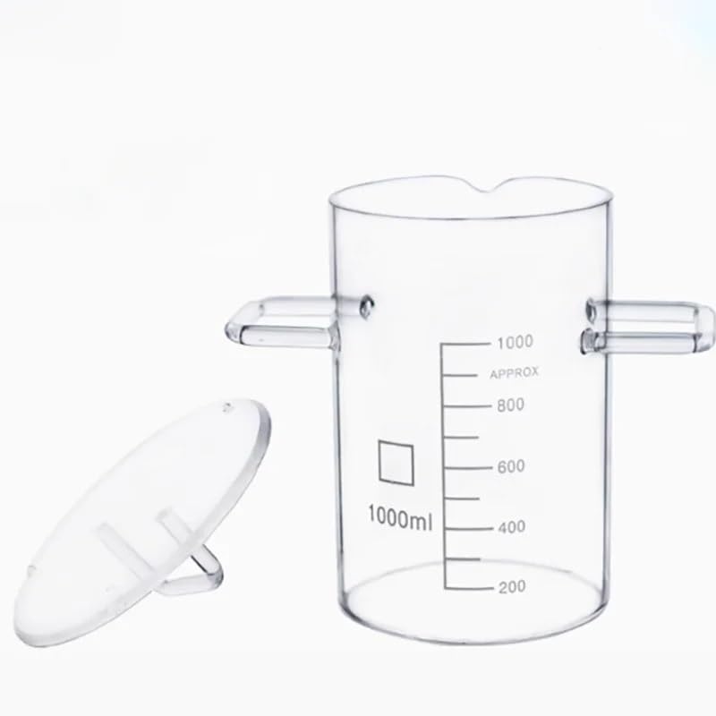 Becher al quarzo da 1000 ml con manico e coperchio - Becher da laboratorio durevole for misurazioni precise