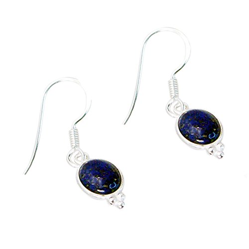 Pendientes de lapislázuli azul con gancho largo para lucir un estilo bohemio y sofisticado 3