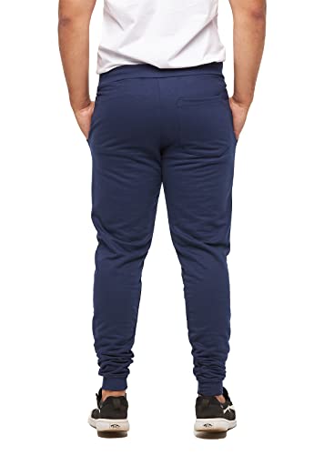 CALÇA MOLETOM MASCULINA KONOA JOGGER SLIM FIT BÁSICA LISA (as2, alpha, s, regular, regular, Azul Mar