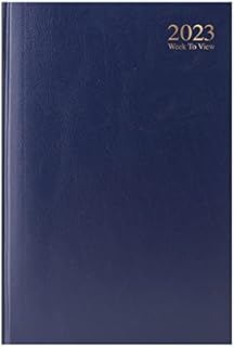 2023 A4 Week to View Diary | WTV A4 Planner | Hardback Cover | Casebound (BLUE)