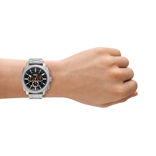 Fossil Men's Machine Chronograph Stainless Steel Watch, Silver/Black by Fossil - Image 4