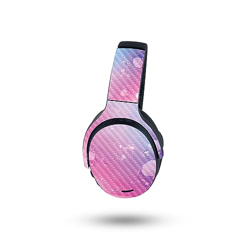 Image of MightySkins Carbon Fiber Skin Compatible with Skullcandy Crusher ANC 2 - Pink Diamond | Protective, Durable Textured Carbon Fiber Finish | Easy to Apply