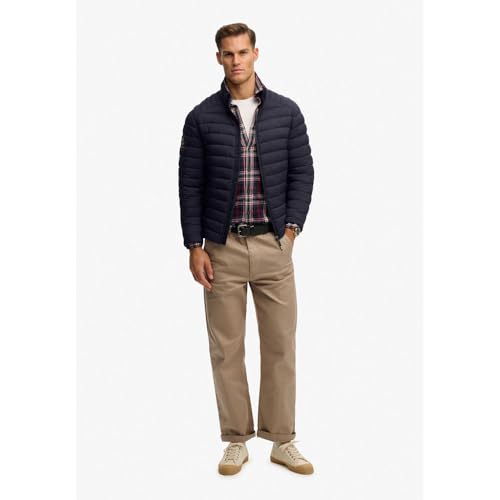 SUPERDRY Fuji Lite Padded Jacket Abrigo, Eclipse Navy, S Unisex Adulto