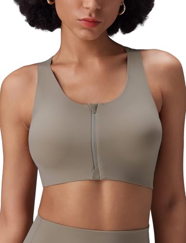 Image of baleaf Sweatleaf Adjustable Sports Bras for Women, Padded Racerback Yoga Bra, High Impact Molded Cup Workout Bra
