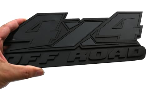 Image of 1Pc 4X4 Off Road Emblems Decal Stickers Auto Decoration Accessories 3D Badge Replacemen for F-150 F-250 F-350 Tacoma Tundra Ram Silverado Truck Pickup (Black)