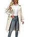 Vancavoo Trenchcoat Damen Lang Übergangsmantel Mantel Klassische Herbst Frühling Zweireiher Jacke Trench mit Gürtel Damenmantel Baumwolle Windjacke,Beige,M