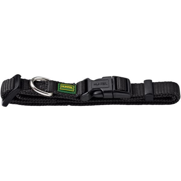 HUNTER VARIO BASIC Hundehalsung, Hundehalsband, robust, geschmeidig, Klickverschluss, M/1,5, orange