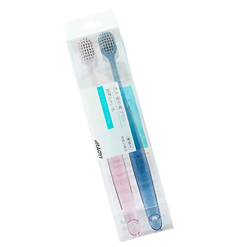 Beaupretty 1 Juego Cepillo De De Mango De Cristal Cepillo De Para Adultos Cepillo De Ultrasuave Toothbrush Escova Dentes Limpiador De Limpieza 2 Piezas