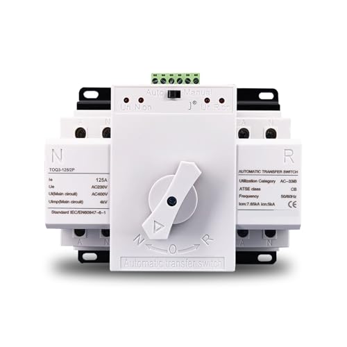 Interruptor de Transferencia Automática ATS 2P 125A 230V TOQ3-2P/125 para generador