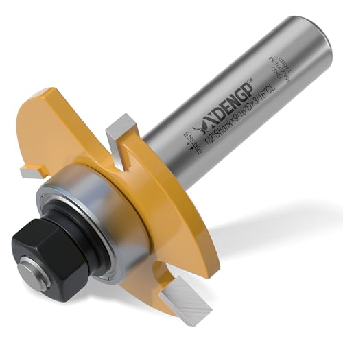 Image of Slot Cutter Router Bit 1 /2 Shank, 3 Wing Slotting Cutter Router Bit for T-Molding Slot Cutting | 3 /16 inch Carbide Height