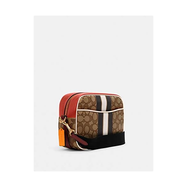 Coach Women's Dempsey Camera Bag In Signature Jacquard With Stripe And Coach Patch (Khaki - Sunbeam - Multi)