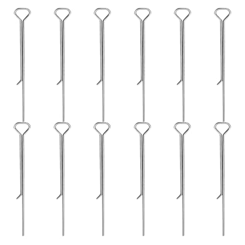 Mipcase 12 Pezzi Porta per Candela Ago Traspirante per Realizzare Candele Fissaggio dello della Candela Silver Acciaio Carbonio