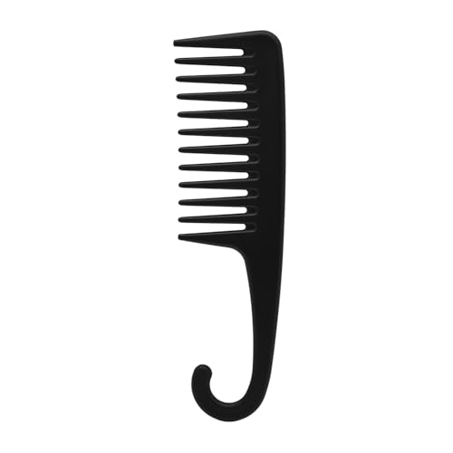 Peine desenredante negro con dientes anchos de 22.5 cm miniatura 1