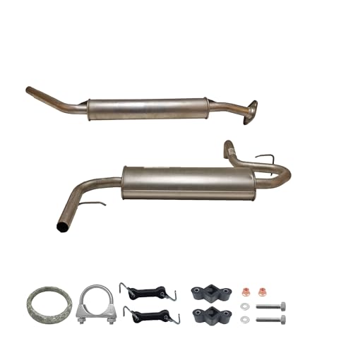 Ferroz Export Ersatz für Auspuffanlage Lada Niva (2121) 1.7 4x4 ab 1996 Auspuff Komplett mit Anbausatz