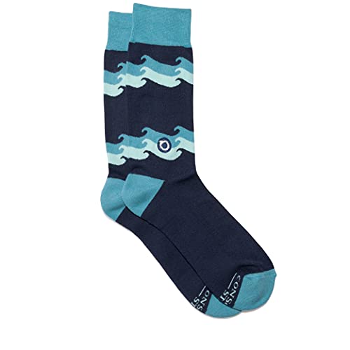 Conscious Step Men's Fair Trade Organic Cotton Crew Socks | Every Pair Helps Support our Ocean Advocacy Partner Oceana
