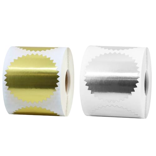 Pastilles autocollantes à bord dentelé en feuille d'aluminium épais pour marquage durable
