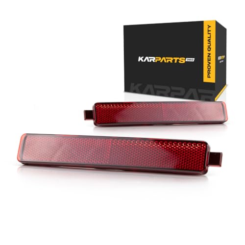 Image of KarParts360 For Cadillac CTS 2008-2014 Bumper Reflector Driver And Passenger Side | Pair | Rear | CAPA | Replacement For GM2830101, GM2830101C | 25805313, 615343541518
