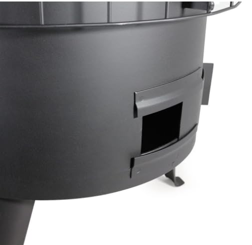 EL ALMACEN DEL PROFESIONAL Estufa Grande Redonda De Carbon, Salida Tubo 120Mm, Potencia 9,5Kw Para Calentar Una Superficie De 50 M², Chapa Negra