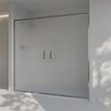 SoulHome Mampara ducha frontal 179 a 183cm x 195cm H, Plata brillo