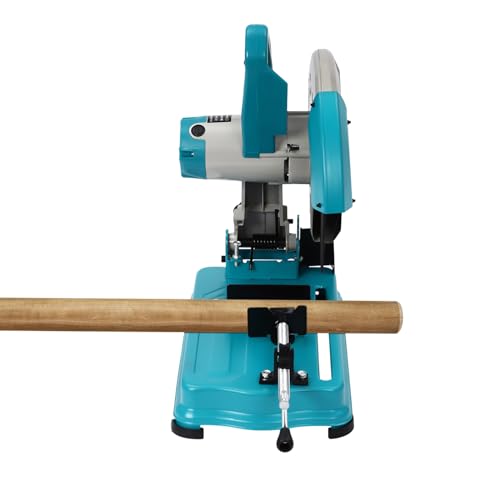 Sierra de corte profesional de 2800 W, 3800 rpm, 355 mm, para acero, aluminio y madera, ángulo de corte ajustable de 0 a 45 °, con base antideslizante (azul)