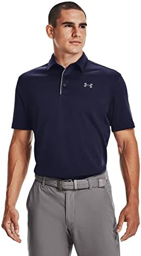 Under Armour mens Tech Golf Polo , Midnight Navy (410)/Graphite , X-Large