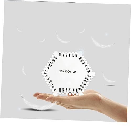 ULTECHNOVO Calibrador de Película Húmeda Acero Inoxidable Medidor Hexagonal de Grosor para 25-3000um miniatura 2
