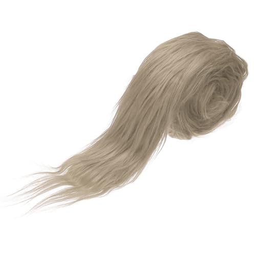 PATIKIL プラッシュフェイクファー生地プレカットストリップ 150 x 5 cm ふわふわフェイクファーリボン 人工クラフトファー DIYクラフト クリスマス ハロウィン ノームひげ用 カーキ