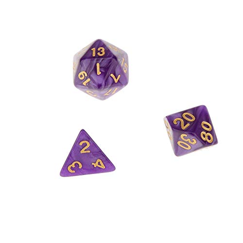 Conjunto de dados de poliédrica série de matriz para masmorras e dragões DND RPG MTG Dice 7-psDuráve
