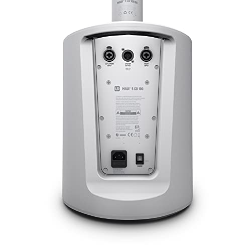 Ld Systems Maui 5 Go 100 W Ultra-Portable Battery-Powered Column Pa System, White #TOP6
