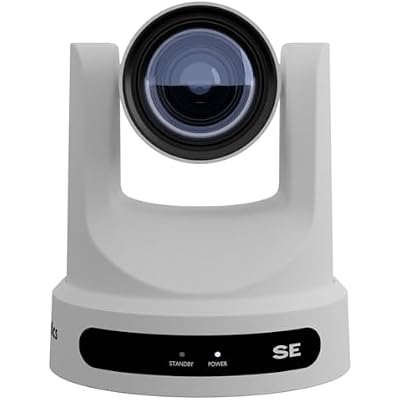 PTZOptics Move SE 20x 1080p Full HD Advanced PTZ Auto-Tracking Pan Tilt Zoom Camera for Live Streaming and Video Production (White)