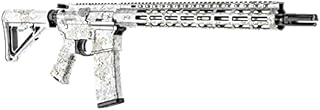 GunSkins AR-15 Rifle Skin - Premium Vinyl Gun Wrap with Precut Pieces - Easy to Install and Fits Any AR15 or M4-100% Waterproof Non-Reflective Matte Finish - Made in USA - PenCott Snowdrift