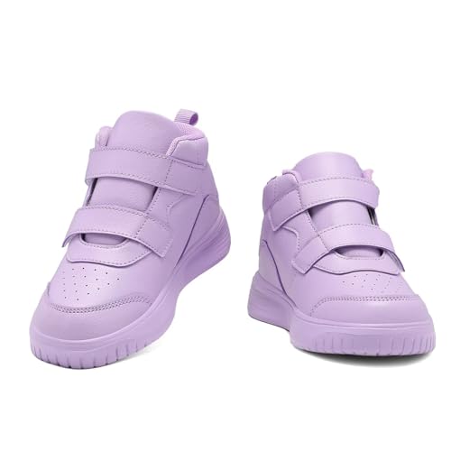 Image of Boys Girls Sneakers for Kids High Top Casual Lightweight Classic Adjustable Strap Dual Hook and Loops Running Shoes
