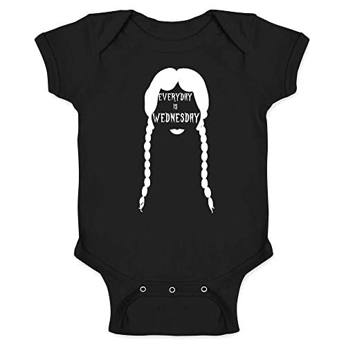 Image of Pop Threads Every Day Is Gothic Funny Halloween Goth Infant Baby Boy Girl Bodysuit