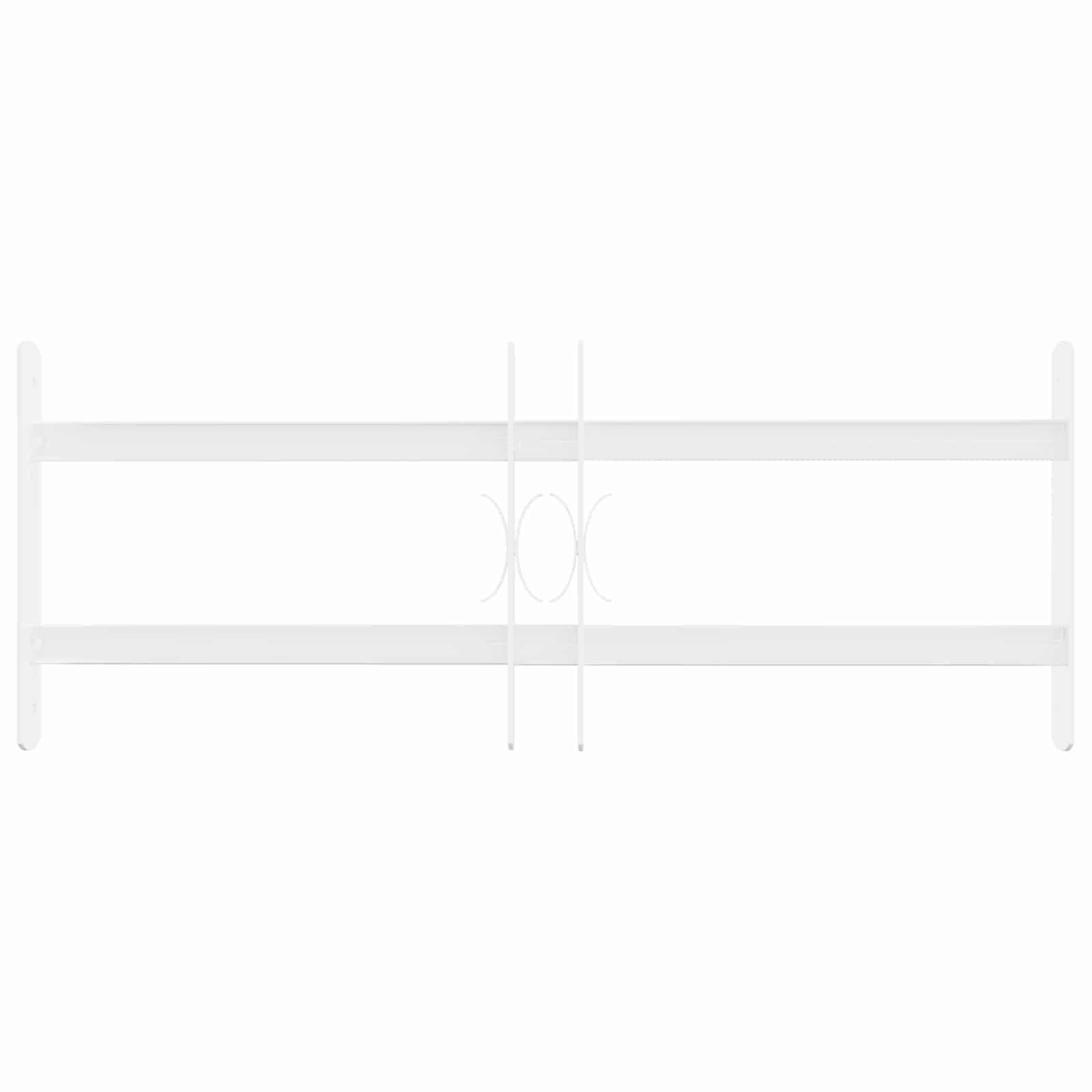 Juego de 3 rejillas de seguridad para ventanas de acero galvanizado, 2 barras transversales ajustables de 43 a 74 cm, montaje horizontal para ventanas exteriores, sótano, fachada, protección