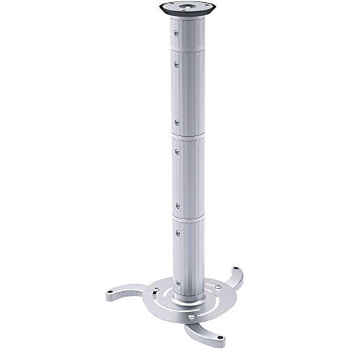 Speaka Professional Projector Beamer-Deckenhalterung Neigbar, Drehbar Boden-/Deckenabstand (max.): 106 cm Silber